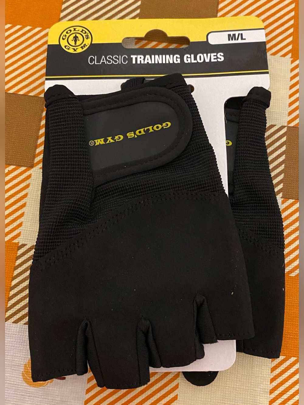 Gold’s Gym Black Classic Training Gloves - M/L NEW
